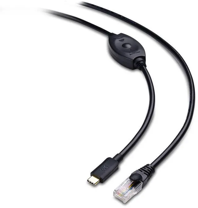 Main image of USB C to RJ45 Console Cable for Windows and MacBook Pro - 6ft, Compatible Cisco Console Cable, Rollover Cord with FTDI