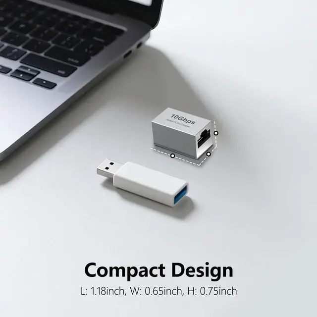 Alt view image 5 of 7 - [UL Listed RJ45 Coupler 10Gbps Shielded, Gold-Plated Contacts, Aluminum Alloy Inline Ethernet Extender, PoE Supported Female-to-Female Adapter for Cat8/Cat7/Cat6a/Cat6 Cables, 3-Pack White