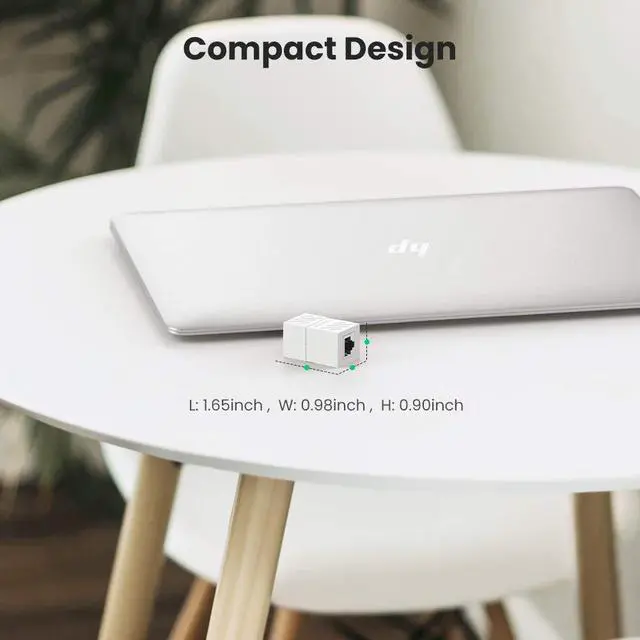 Alt view image 7 of 7 - RJ45 Coupler Ethernet Extender Connector 5 Pack Inline Coupler Cat7 Cat6 Cat5e Ethernet Cable Adapter Female to Female White