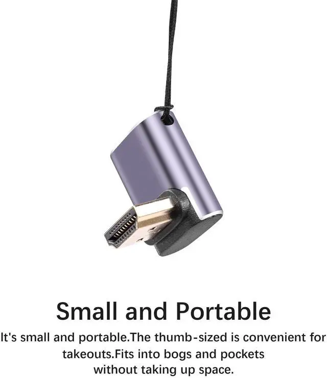 Alt view image 6 of 6 - 8K HDMI 90 Degree Adapter2 Pack Right Angle 48Gbps HDMI 2.1 Male to Female Extender Adapter Support 8K@60Hz, 4K@120Hz, HDR, eARCUp Bend