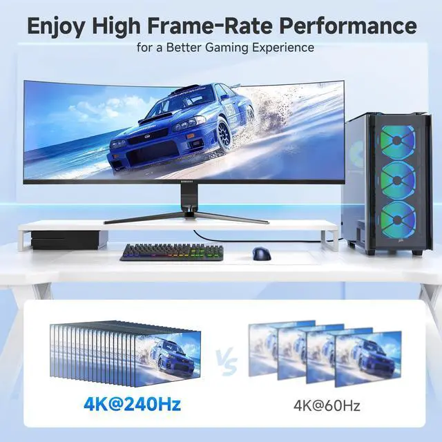 Alt view image 4 of 7 - 2-Pack 48Gbps 8K Right Angle HDMI 2.1 Adapter with HDR, Supports 8K@60Hz / 4K@240Hz, 90 Degree HDMI Adapter Male to Female, Black