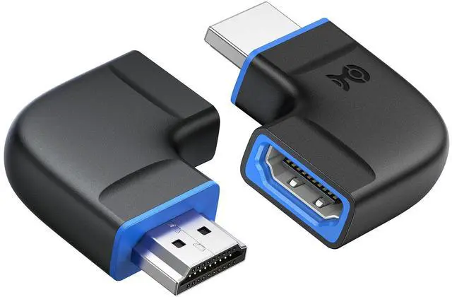 Main image of Combo-Pack 8K Flat Right Angle HDMI 2.1 Adapter with HDR, Supports 8K@60Hz / 4K@240Hz, 270 Degree and 90 Degree HDMI Adapter, Black