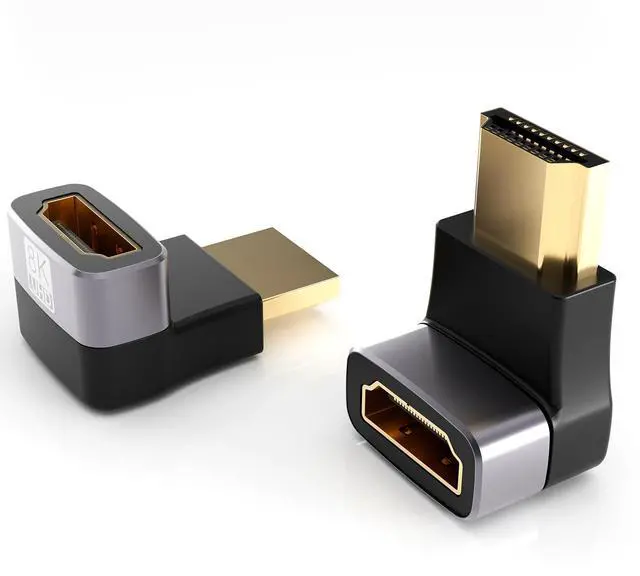 Main image of 8K@60Hz Right Angle HDMI Adapter, 90 Degree and 270 Degree HDMI Adapter (2 Pack)