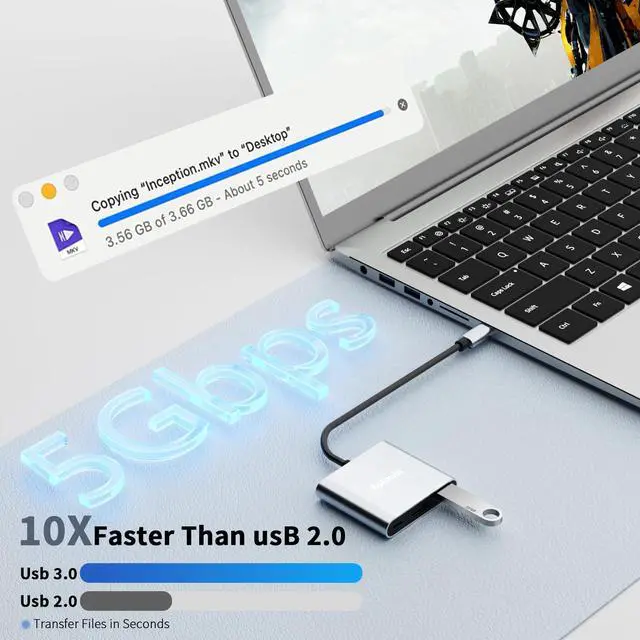 Alt view image 4 of 7 - USB C to HDMI Adapter, 4K@60Hz HDMI to USB-C Adapter with USBA 3.0 & 100W PD Port Multiport Digital AV Converter for MacBook Pro/Air, iPad, iPhone 15/16, Tablets, Switch, TV, Monitor and More
