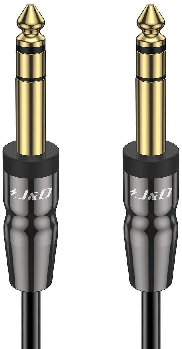 Main image of 1/4 inch TRS Instrument Cable, Gold Plated Copper Shell 6.35mm TRS Male to 6.35mm Male Stereo Cable (6 Feet)