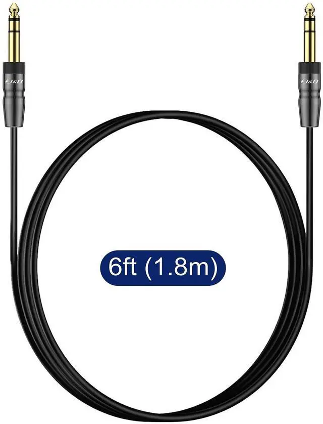 Alt view image 7 of 7 - 1/4 inch TRS Instrument Cable, Gold Plated Copper Shell 6.35mm TRS Male to 6.35mm Male Stereo Cable (6 Feet)