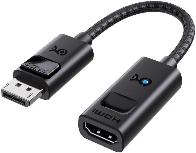 Main image of 8K DisplayPort 1.4 to HDMI 2.1 Adapter with 4K 240Hz / 8K 60Hz, Unidirectional DisplayPort to HDMI 2.1 Cable Adapter, Supports RTX5080, RX9070, Not Work with PS5/Xbox, No VRR Support