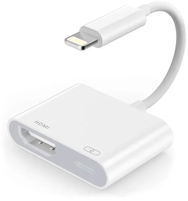 Main image of Lightning to HDMI Adapter for iPhone to TV, HDMI Adapter 1080P Digital AV Sync Screen Connector Cable with Lightning Charging Port for iPhone 14/13/12/11/XS/XR/X/8/7/iPad, No Power Needed