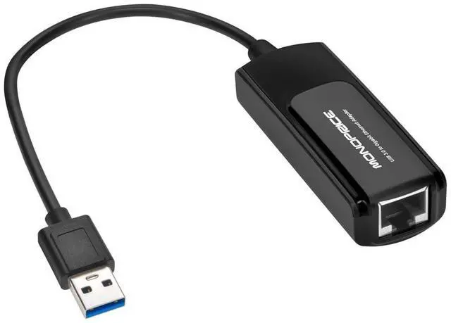 Alt view image 2 of 6 - USB 3.0 to Gigabit Ethernet Adapter, Supports 10/100/1000 Mbps Connections, Plug-N-Play, Compatible with Windows, MacOS, Linux, and Android Systems