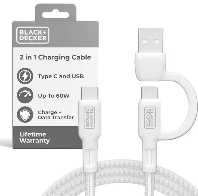 Main image of USB C Multi Charging Cable, Fast Multi Charger Cable w/Adapter Braided 2in1 Multiple USB Cable, Universal Charging Cord w/Type C/USB Adapter for iPhone 17 16 15/Samsung/LG/Tablets/More