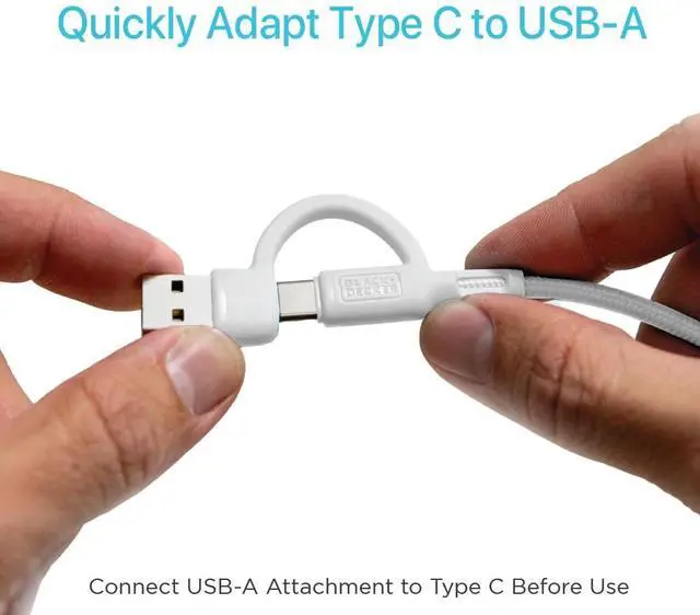 Alt view image 2 of 7 - USB C Multi Charging Cable, Fast Multi Charger Cable w/Adapter Braided 2in1 Multiple USB Cable, Universal Charging Cord w/Type C/USB Adapter for iPhone 17 16 15/Samsung/LG/Tablets/More