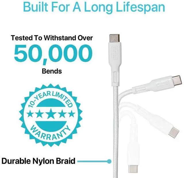 Alt view image 5 of 7 - USB C Multi Charging Cable, Fast Multi Charger Cable w/Adapter Braided 2in1 Multiple USB Cable, Universal Charging Cord w/Type C/USB Adapter for iPhone 17 16 15/Samsung/LG/Tablets/More
