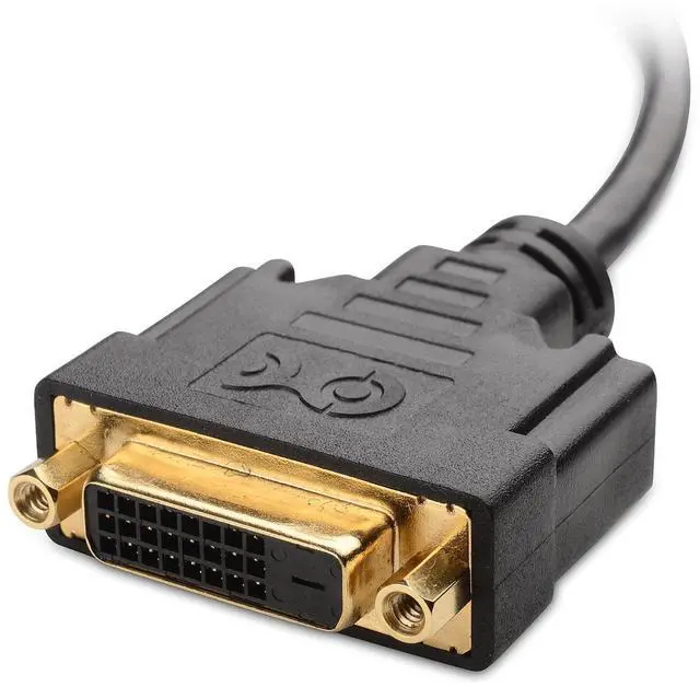 Alt view image 4 of 5 - 2-Pack Bi-Directional HDMI to DVI Male to Female, DVI to HDMI Female to Male Cable Adapter - 5 Inches