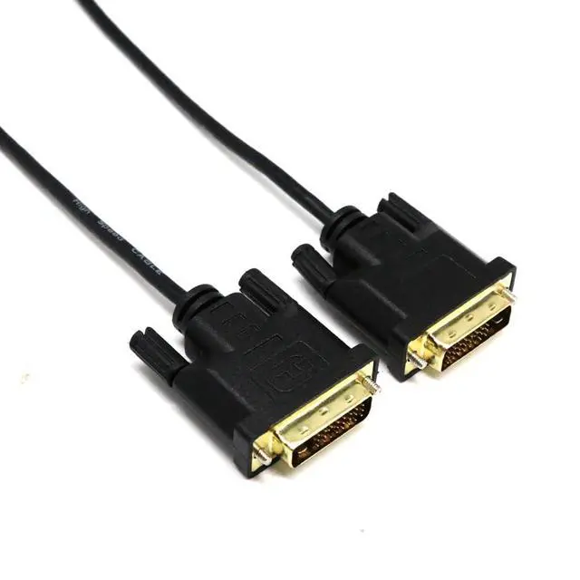 Alt view image 3 of 7 - DVI to DVI Cable Adapter - Male DVI-D Dual Link - Cable Converter Supports Monitor, PC, TV, Gaming, Projector - 1080p Full HD 60Hz - Gold Connector 6.6ft / 2 m