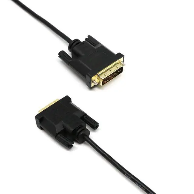 Alt view image 2 of 7 - DVI to DVI Cable Adapter - Male DVI-D Dual Link - Cable Converter Supports Monitor, PC, TV, Gaming, Projector - 1080p Full HD 60Hz - Gold Connector 6.6ft / 2 m