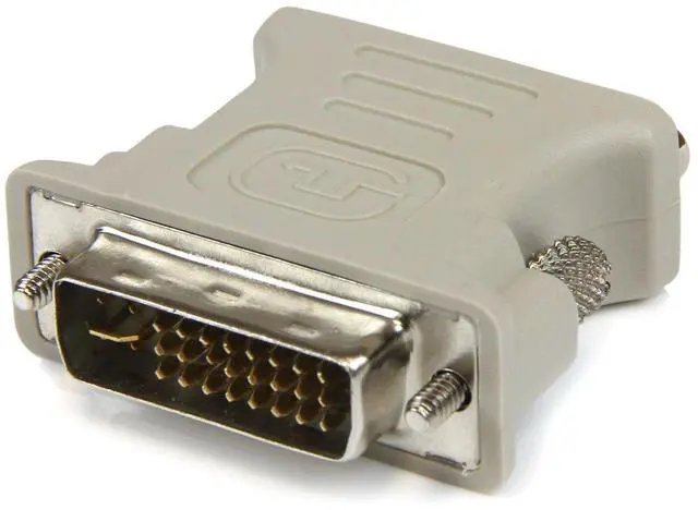 Main image of DVI to VGA Cable Adapter - DVI (M) to VGA (F) - 1 Pack - Male DVI to Female VGA (DVIVGAMF), Beige