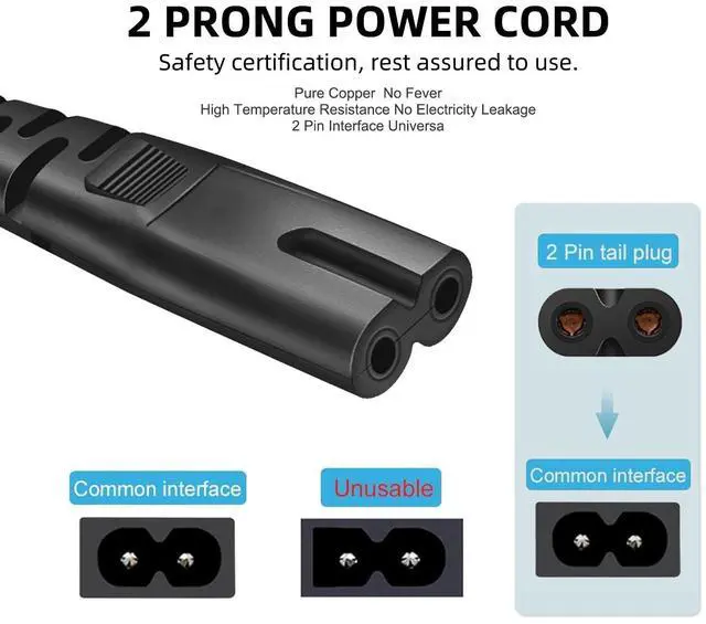 Alt view image 3 of 5 - 8Ft Power Cord Cable for JBL Boombox 3 III Portable Speaker, PartyBox Club 120/Stage 320/PartyBox 110 310 710 520 1000/Encore Essential 2/PartyBox Encore Essential/Ultimate/On-The-Go Essential Charger