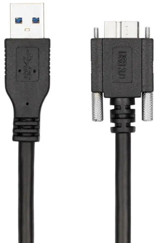 Main image of Micro USB 3.0 Cable USB 3.0 Type A Male to Micro B Male Cable with Mount Panel Screws 1.2M
