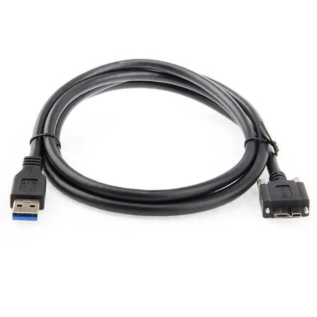 Alt view image 4 of 7 - Micro USB 3.0 Cable USB 3.0 Type A Male to Micro B Male Cable with Mount Panel Screws 1.2M