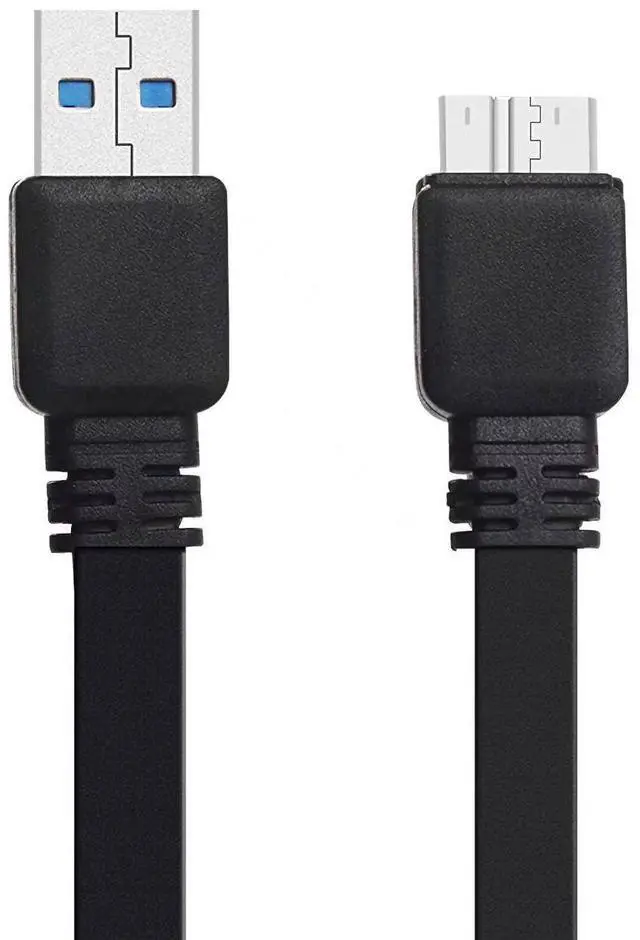 Main image of Micro USB Cable 3ft, USB 3.0 A Male to Micro USB 3.0 Flat Cable Sync Cord, Data Wire Compatible Toshiba,Seagate,Samsung, My Passport and More External Hard Drive