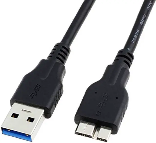 Main image of USB 3.0 Micro Cable, External Hard Drive Cable USB 3.0 Type A Male to Micro B Cord Compatible with Samsung Galaxy S5 Note 3, Camera, External Hard Drive, HDD 1.6ft