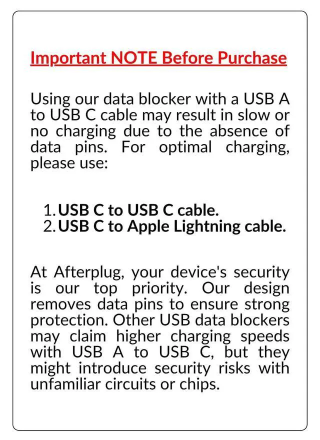Alt view image 2 of 7 - USB-C to USB-C Data Blocker, Anti Juice Jacking, for Charge-Only, Supports up to 240W PD Charging (2-Pack), Red