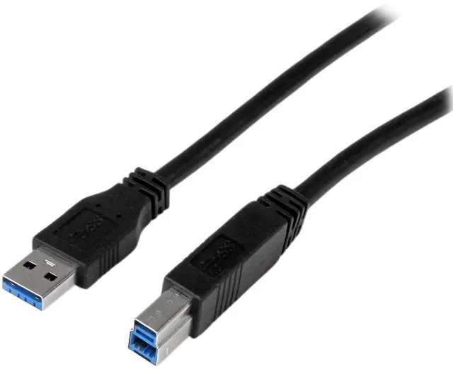Main image of 1m 3 ft Certified SuperSpeed USB 3.0 A to B Cable Cord - USB 3 Cable - 1x USB 3.0 A (M), 1x USB 3.0 B (M) - 1 meter, Black (USB3CAB1M)