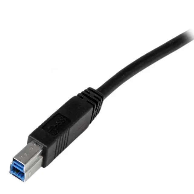 Alt view image 3 of 4 - 1m 3 ft Certified SuperSpeed USB 3.0 A to B Cable Cord - USB 3 Cable - 1x USB 3.0 A (M), 1x USB 3.0 B (M) - 1 meter, Black (USB3CAB1M)