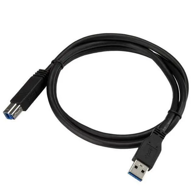 Alt view image 4 of 4 - 1m 3 ft Certified SuperSpeed USB 3.0 A to B Cable Cord - USB 3 Cable - 1x USB 3.0 A (M), 1x USB 3.0 B (M) - 1 meter, Black (USB3CAB1M)