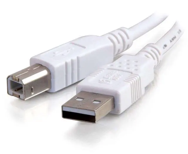 Main image of USB Cable, USB 2.0 Cable, USB A to B Cable, 3.28 Feet (1 Meter), White, Cables to Go 13171