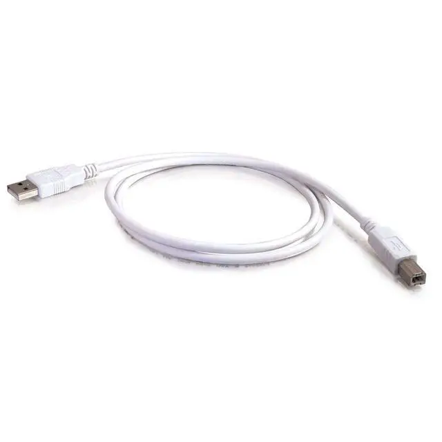 Alt view image 2 of 7 - USB Cable, USB 2.0 Cable, USB A to B Cable, 3.28 Feet (1 Meter), White, Cables to Go 13171