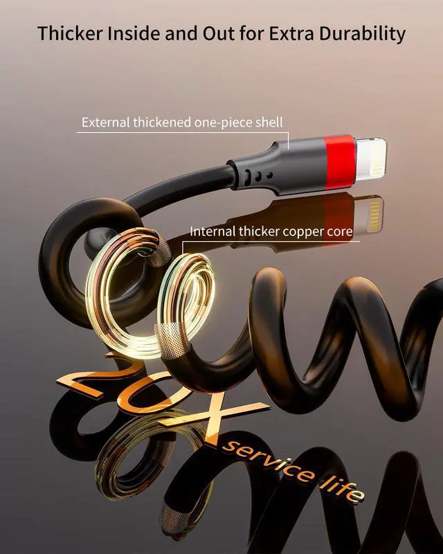 Alt view image 4 of 7 - Lightning to USB C Cord Coiled, 2 Pack USB Type C to Lightning Cable PD Fast Charging Retractable USBC to Lightning Cable for iPhone 14 13 12 11 Pro Max Mini 10 8 7 Plus XR XS SE, AirPods, Car