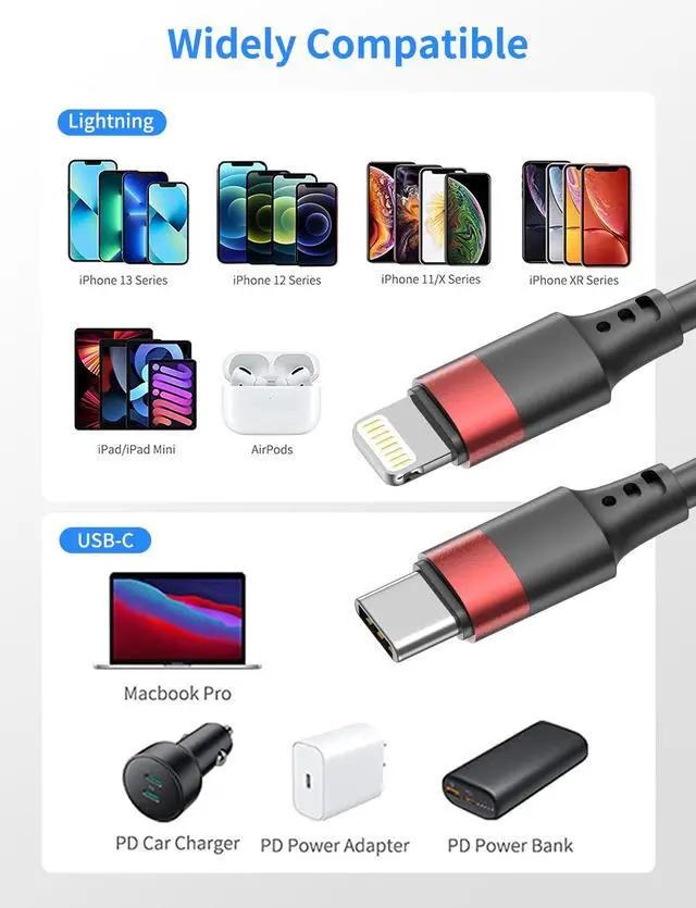 Alt view image 7 of 7 - Lightning to USB C Cord Coiled, 2 Pack USB Type C to Lightning Cable PD Fast Charging Retractable USBC to Lightning Cable for iPhone 14 13 12 11 Pro Max Mini 10 8 7 Plus XR XS SE, AirPods, Car