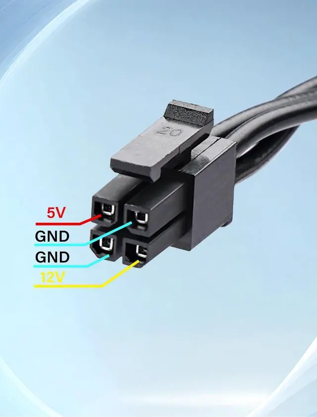 Alt view image 3 of 7 - ATX mini 4PIN to SATA 15 PIN Adapter Extension Cable for Mechanical HDDs, SSDs, DVD/CD-ROMs (16.0 in./40.6 cm)(Pack of 2)