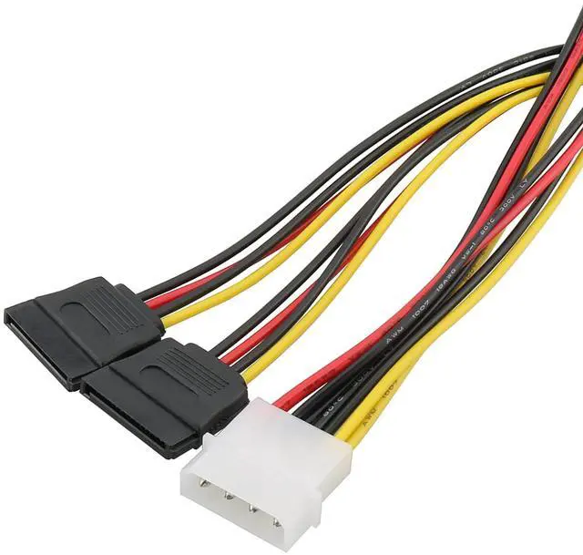 Alt view image 2 of 5 - 3pcs 4 Pin Molex to Dual SATA Power Y-Cable Adapter 4 Pin Male IDE Molex to 15 Pin Female Dual SATA Power Splitter Adapter Cable 18AWG