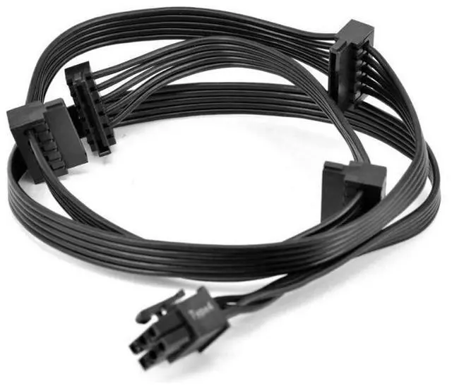 Main image of 6 Pin to 4X SATA Drive Cable Power Cable Replacement for Corsair hx1200 RM1000X RM850X RM650x RM550x RM750X
