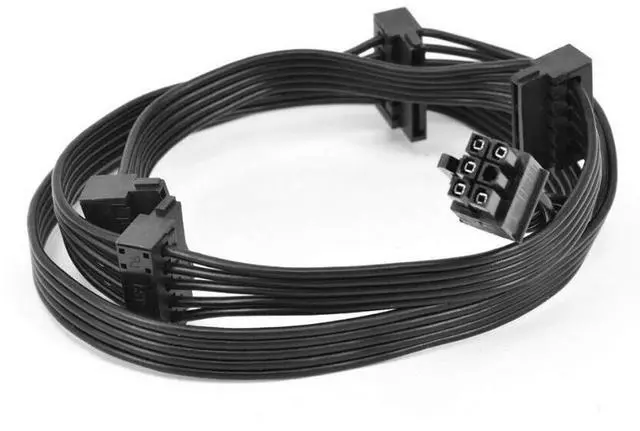 Alt view image 3 of 4 - 6 Pin to 4X SATA Drive Cable Power Cable Replacement for Corsair hx1200 RM1000X RM850X RM650x RM550x RM750X