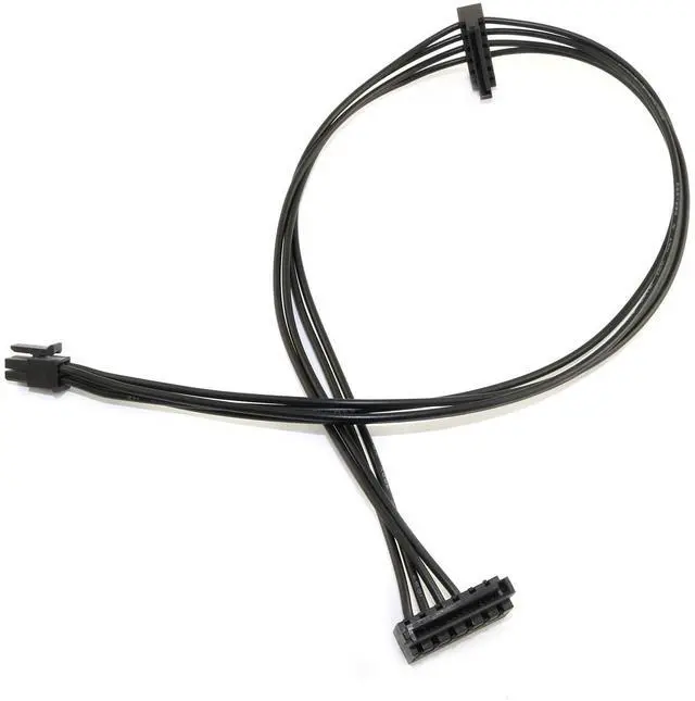 Alt view image 3 of 7 - 2pcs Black Motherboard ATX Mini 4 Pin to 2X Right-Angle 15 Pin SATA Hard Drive HDD Power Supply Adapter Cable 18AWG 19.7 Inch