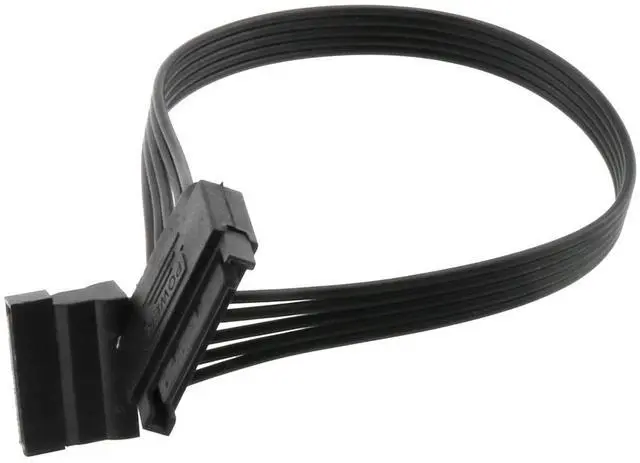 Alt view image 3 of 5 - SATA Power Extension Cable 2pcs 12.6" 15 Pin SATA Power Extension Male to Female Extender Cable for HDD Hard Drive, Black