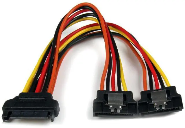 Main image of 6in Latching SATA Power Y Splitter Cable Adapter - M/F - 6 inch Serial ATA Power Cable Splitter - SATA Power Y Cable Adapter (PYO2LSATA)