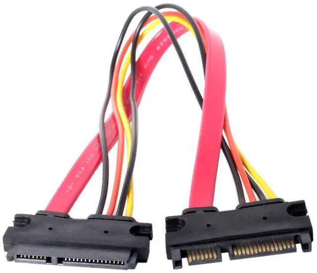 Alt view image 2 of 7 - SATA III 3.0 22Pin Male to Female Data Power Extension Cable 30cm