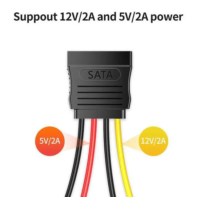 Alt view image 3 of 6 - 3-Pack 7.8 Inch 4 Pin Molex to SATA Power Cable, IDE 4Pin Male to SATA 15 Pin Female Power Adapter Cable