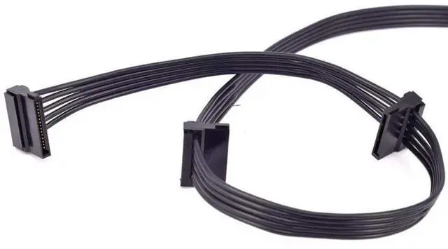Alt view image 4 of 5 - PCI-E 6 (Pin) 1 to 3 SATA 15Pin Power Supply Cable Replacement for Corsair CX850M CX750M CX600M CX650M (27.55INCH)