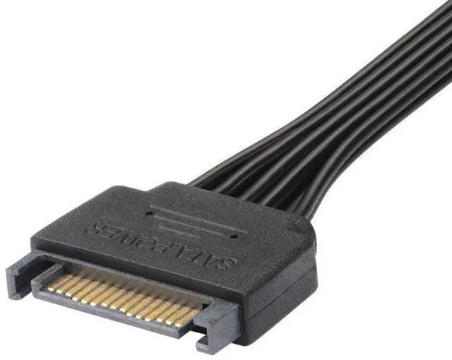 Alt view image 3 of 7 - 15 Pin SATA Power Y Splitter Cable (2 Pack), Male to Female, 8 inch