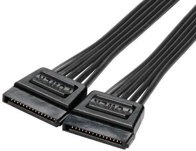 Alt view image 4 of 7 - 15 Pin SATA Power Y Splitter Cable (2 Pack), Male to Female, 8 inch