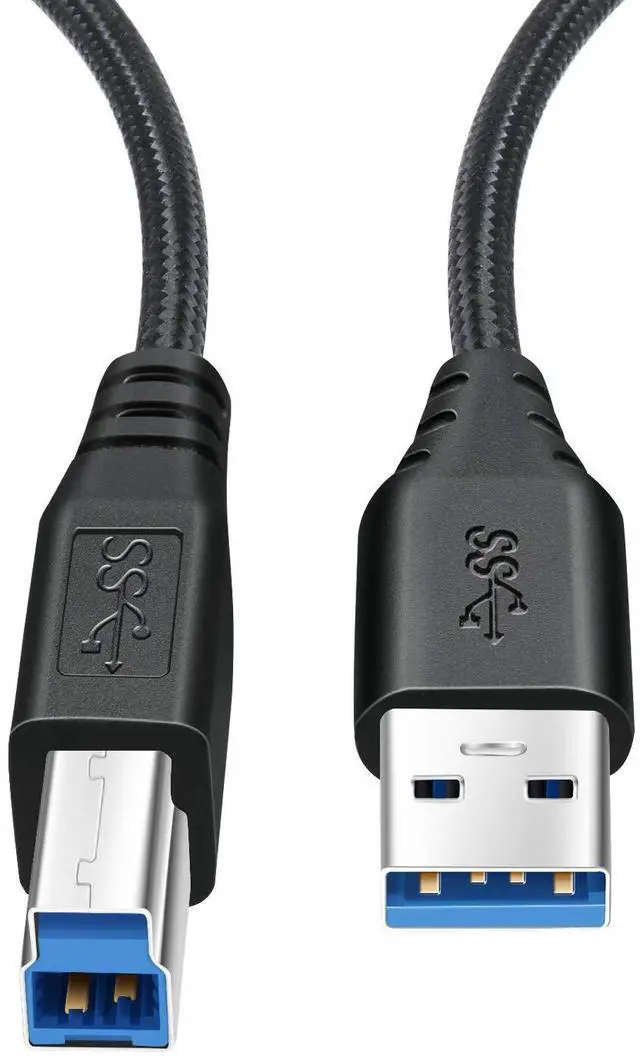 Alt view image 2 of 7 - USB 3.0 A to B Cable, 2-Pack 6FT Superspeed Type A Male to B Male Cable Nylon Braided Type-A to Type-B Cords for USB Hub/External Hard Drivers/Docking Station/Scanner/Monitor/Printer