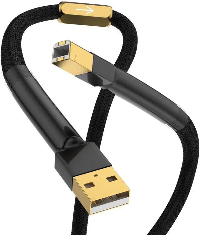 Main image of HiFi USB 2.0 Cable Type A Male to B Male Digital Audio Data Cable Scanner Printer Cord for DAC (1.5M)