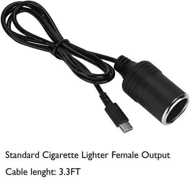 Alt view image 4 of 7 - 12V USB Type-C Male Plug to Car Cigarettes Adapter Female Socket PD Power Cable,Work with 45W~65W PD USB C Charger,for Dash Cam, GPS, Car Led Light Strips