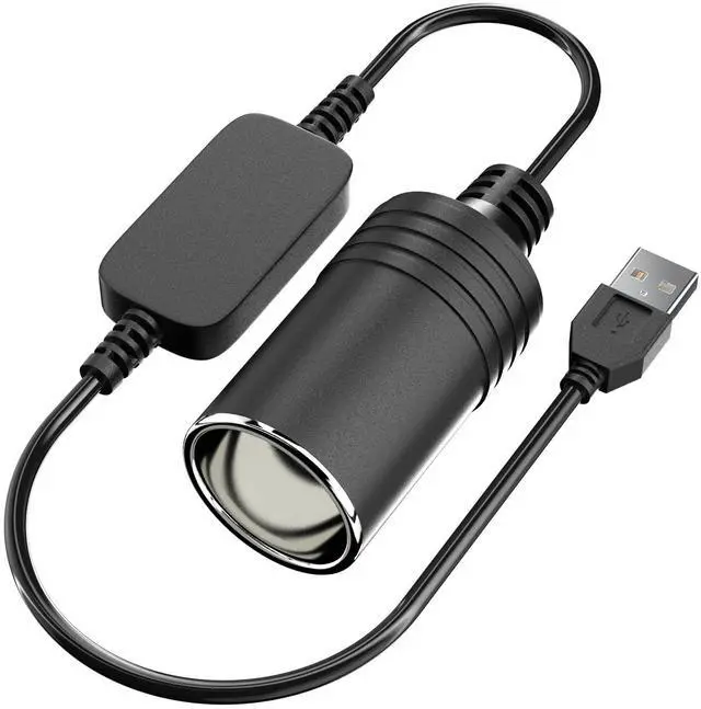 Main image of USB to Cigarette Lighter Adapter, 10W USB Male to 12V Cigarette Lighter Socket Cable, for Dash Cam, Radar Detector, Car Fan, Electronic GPS, Led Light