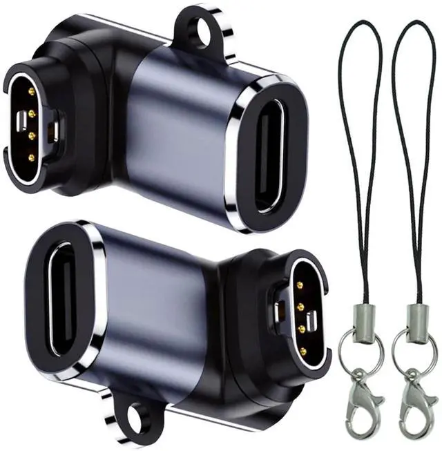 Main image of Garmin Watch Charger Adapter Right Angle 2-Pack Type-C USB Cable Charging for Garmin Fenix 8 7 7S 7X 6S 6 6X 5S 5 5X,Forerunner 955 965 45 45S 245,Venu,Instinct,Vivoactive 4s 4 3s,Epix,Quatix